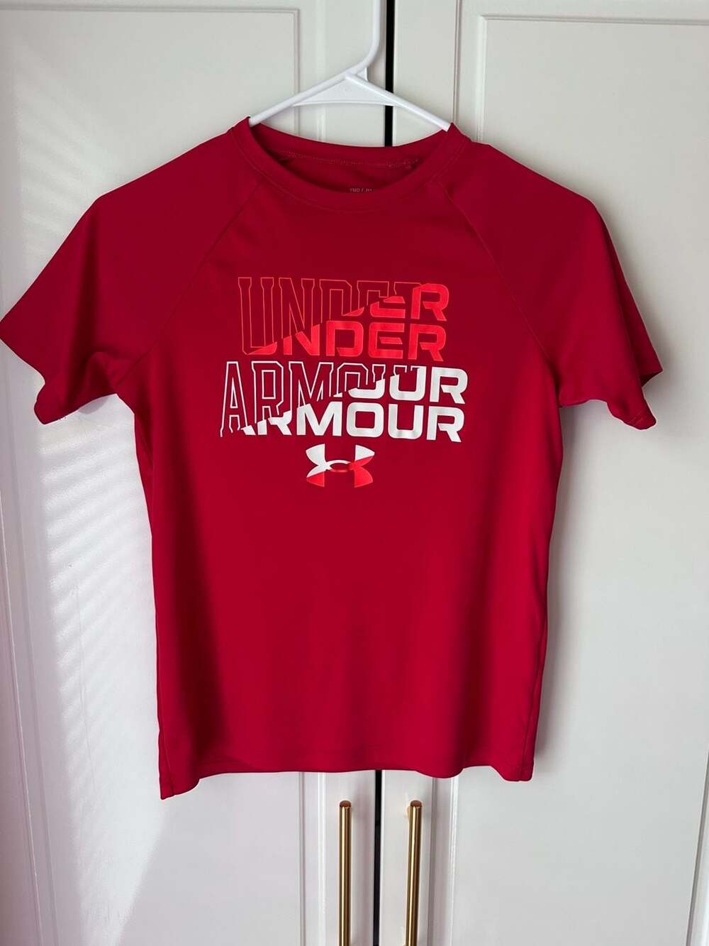 Under Armour Wordmark Short-Sleeve T-Shirt Youth Medium Red